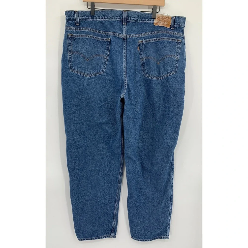 Vintage Levis 545 Jeans Mens 42x31 Blue Loose Orange Tab Fade 90s (Tag 44x32)